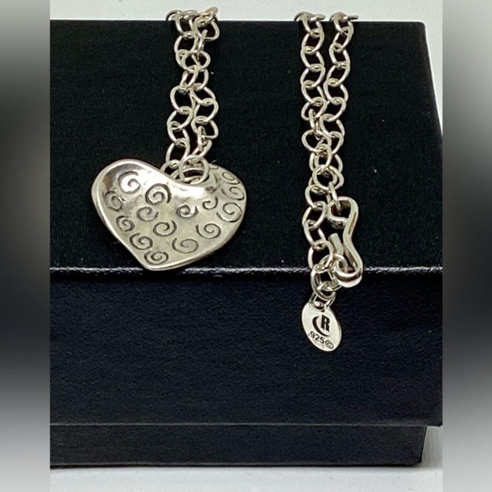 NIB! 925 18” Necklace Heart Pendant
